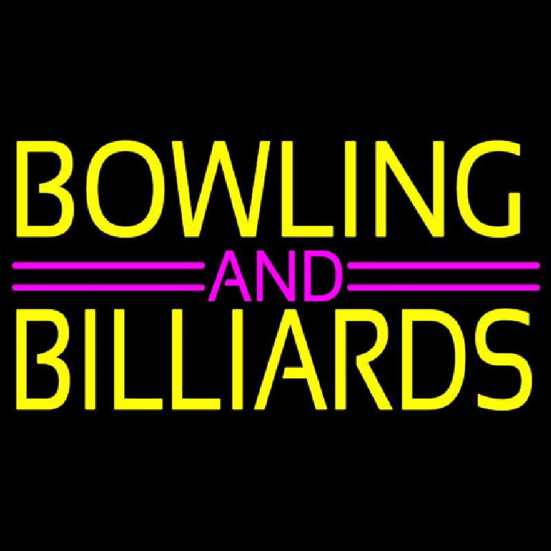 Bowling And Billiards 1 Neon Skilt