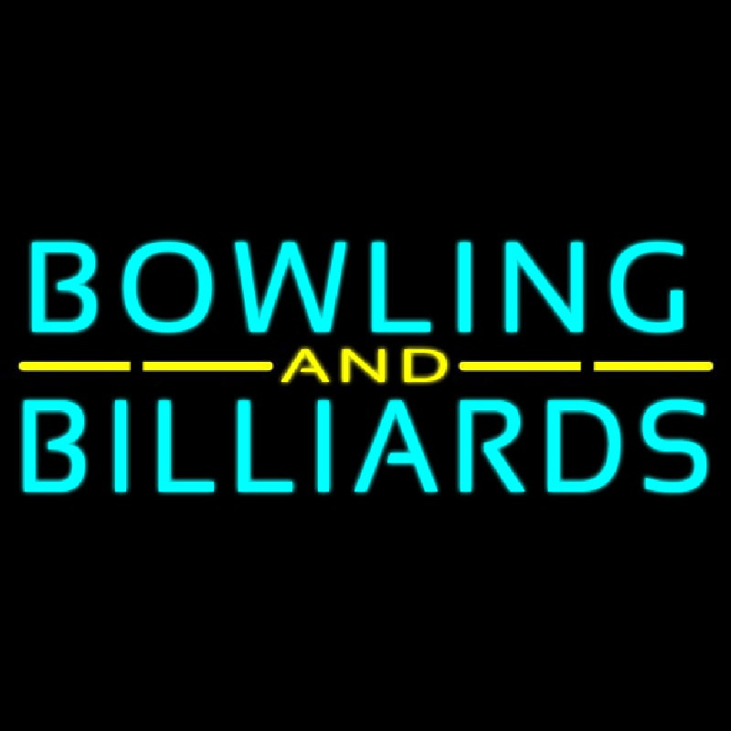 Bowling And Billiards 3 Neon Skilt