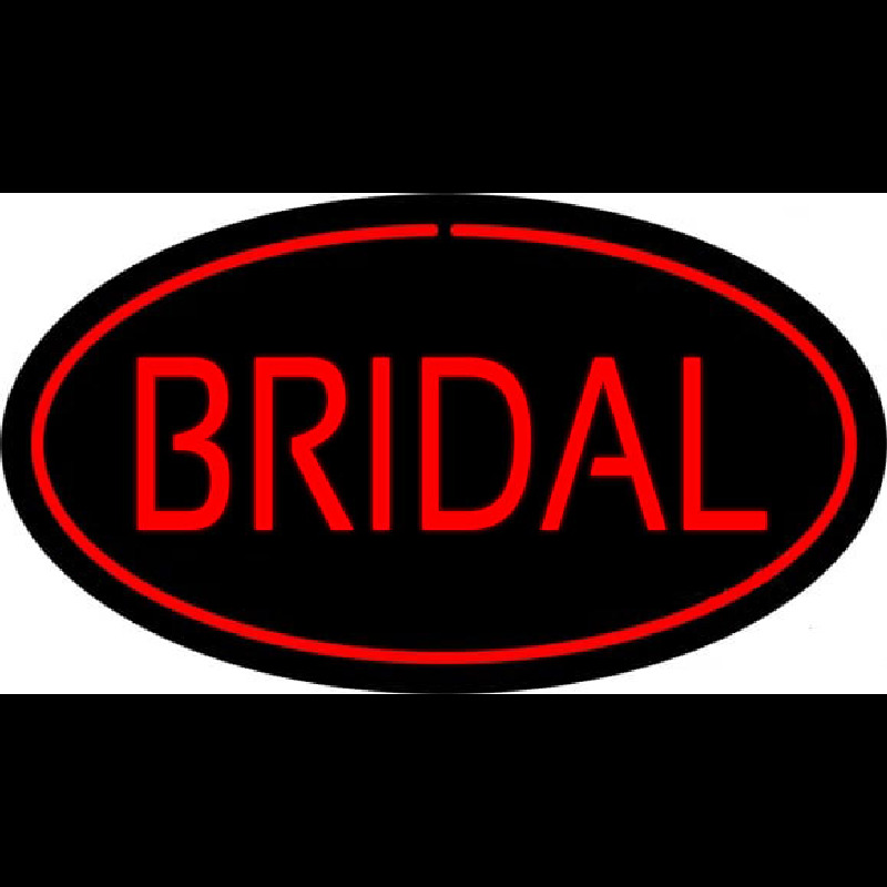 Bridal Block Oval Red Neon Skilt