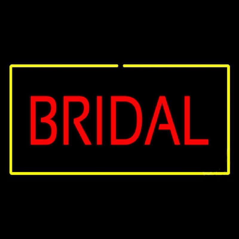 Bridal Rectangle Yellow Neon Skilt