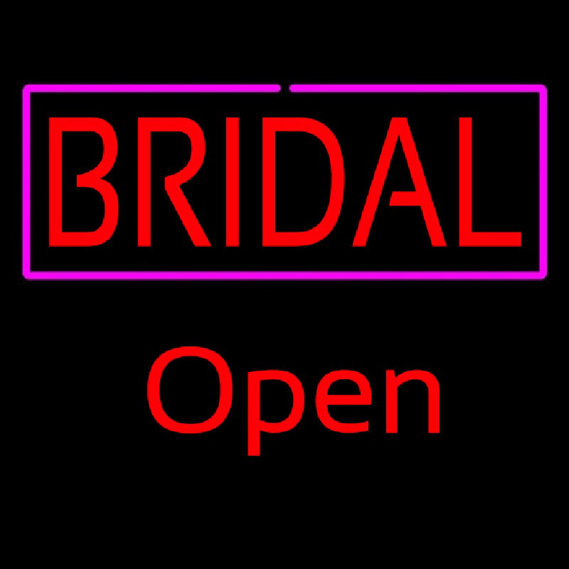 Bridal Red Open Neon Skilt