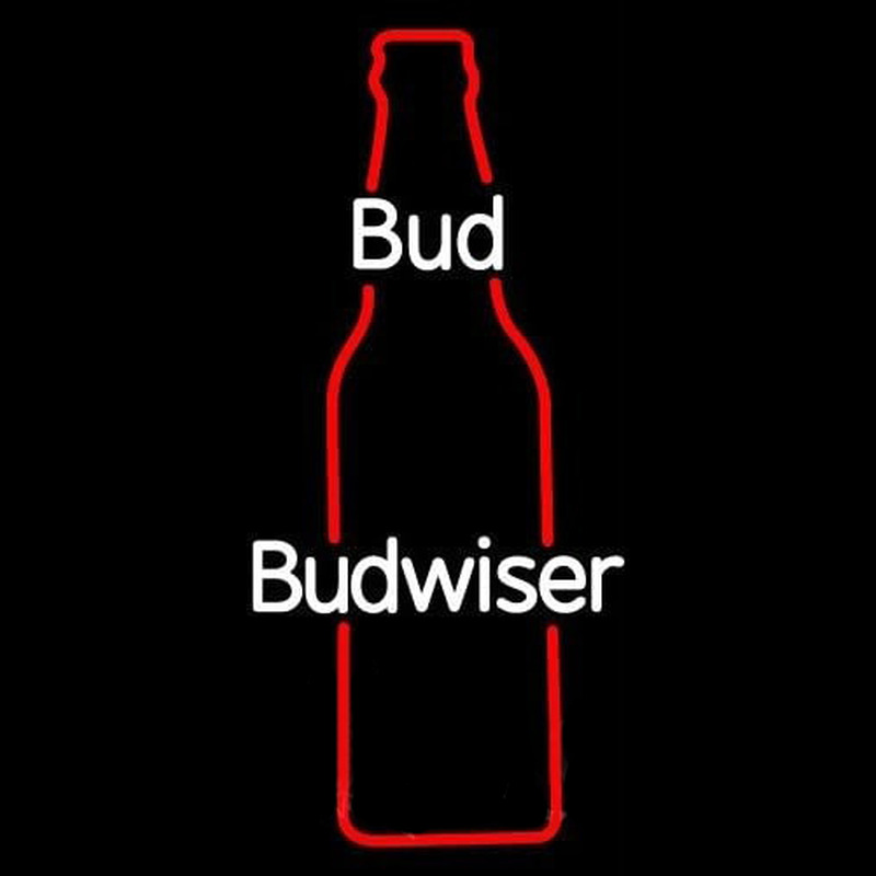 Bud Bottle Beer Sign Neon Skilt