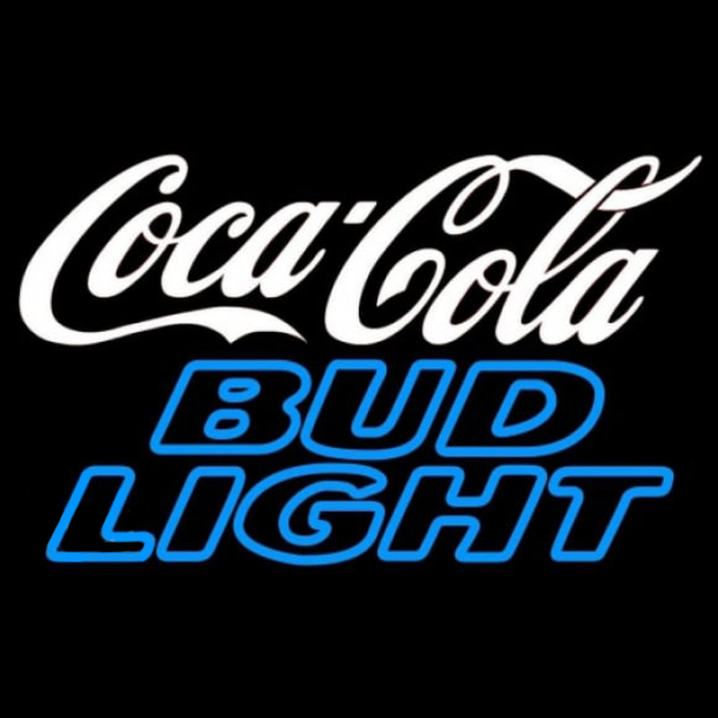 Bud Light Coca Cola White Beer Sign Neon Skilt