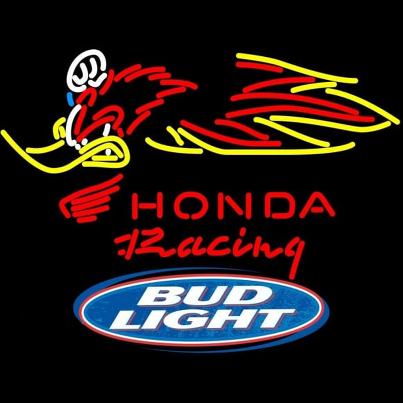 Bud Light Logo Honda Racing Woody Woodpecker Crf 250450 Beer Sign Neon Skilt