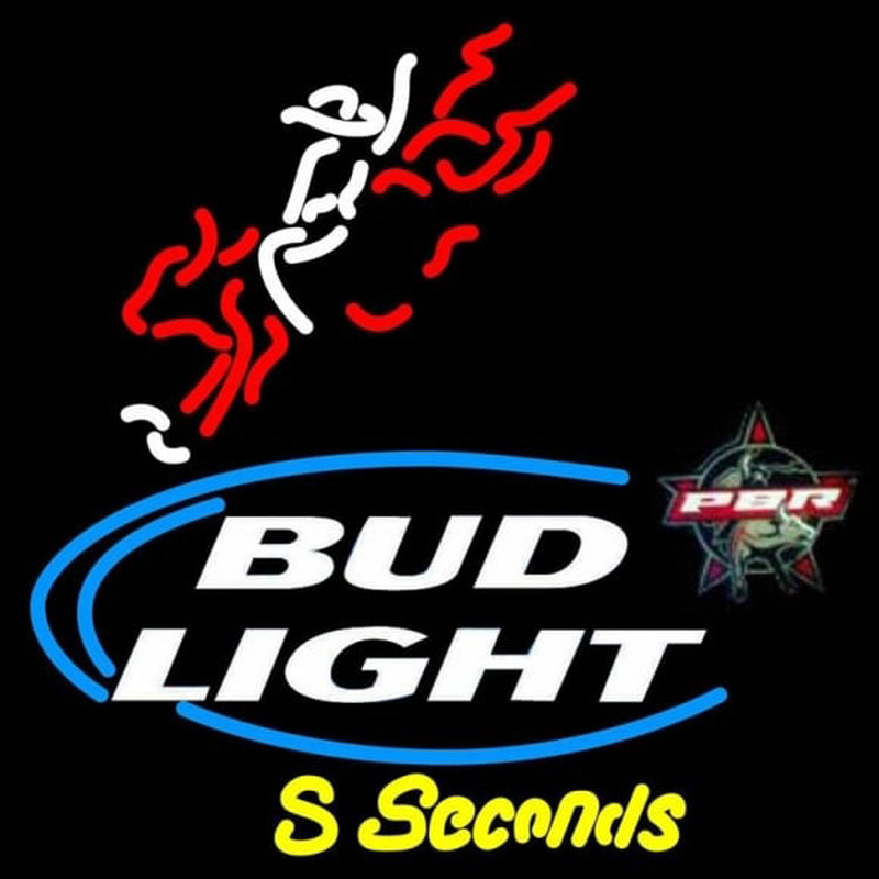 Bud Light Pbr Bull Rider Beer Sign Neon Skilt