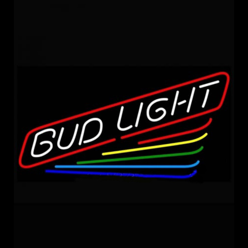 Bud Light Rainbow Beer Light Neon Skilt