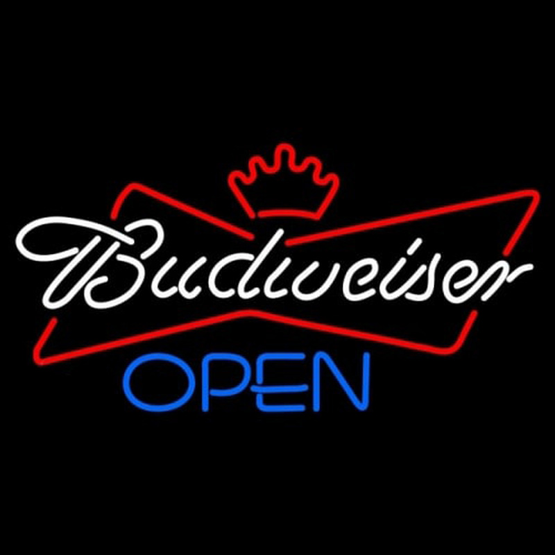 Budweiser Blue Open Neon Skilt