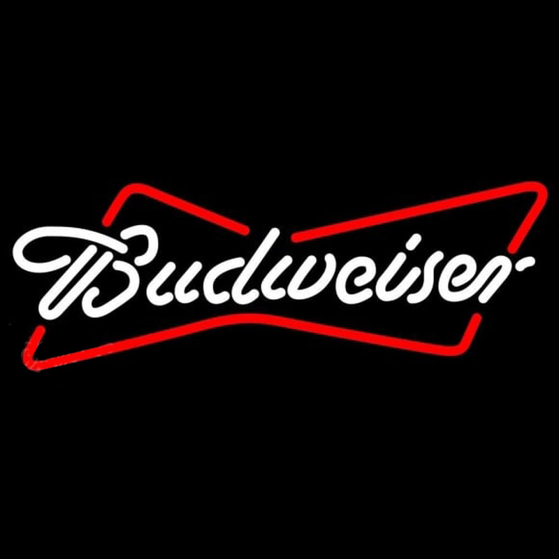 Budweiser Bowtie Beer Sign Neon Skilt