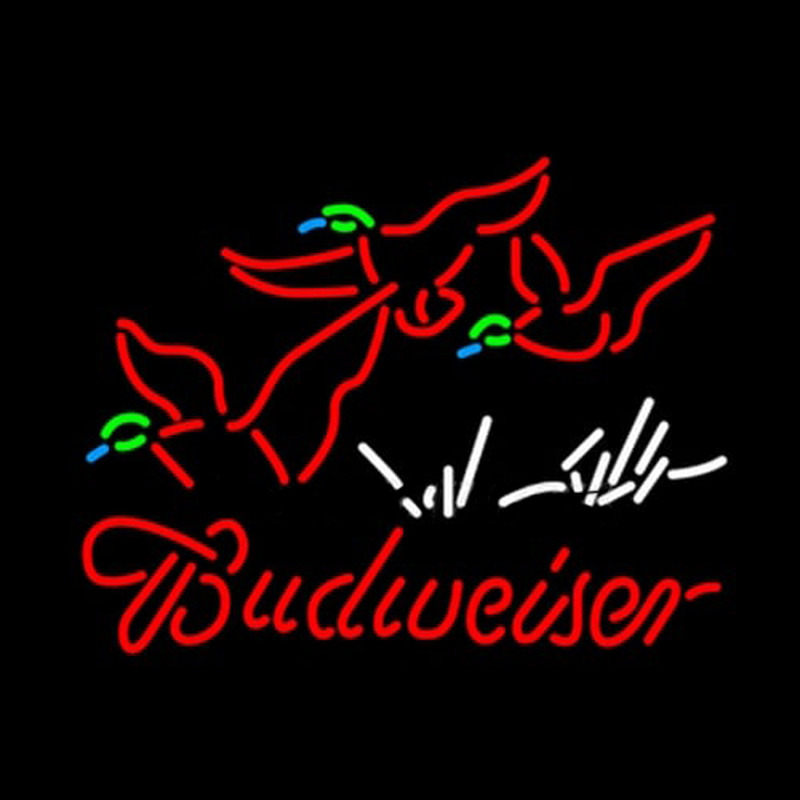 Budweiser Duck Without Motion Neon Skilt