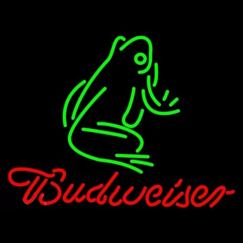 Budweiser Frog Neon Skilt