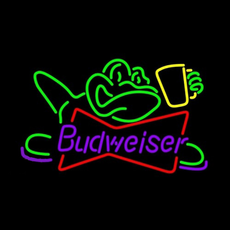 Budweiser Frog Neon Skilt