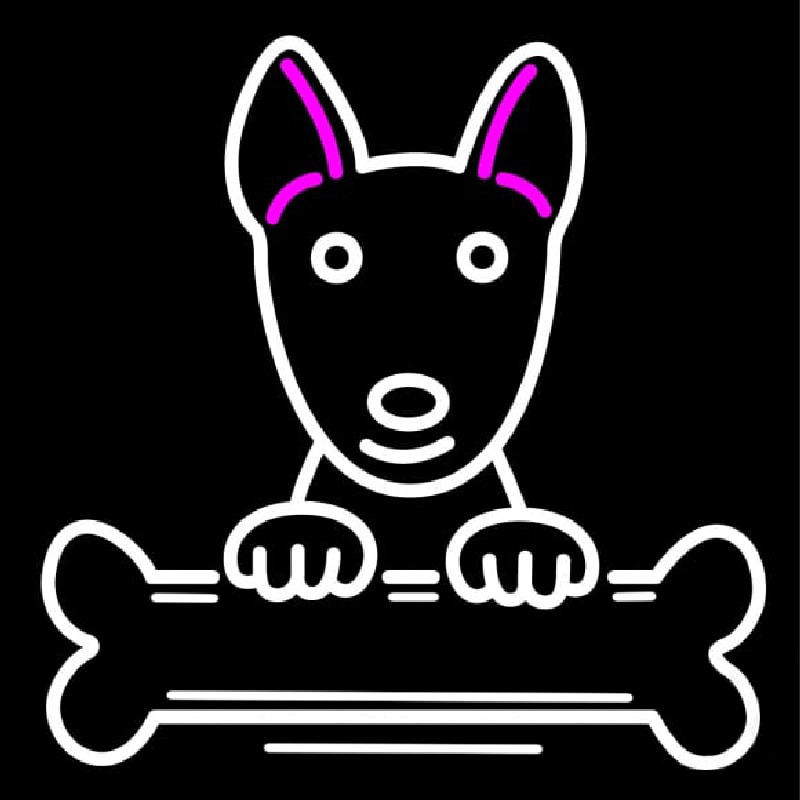 Bull Terrier Poster Neon Skilt