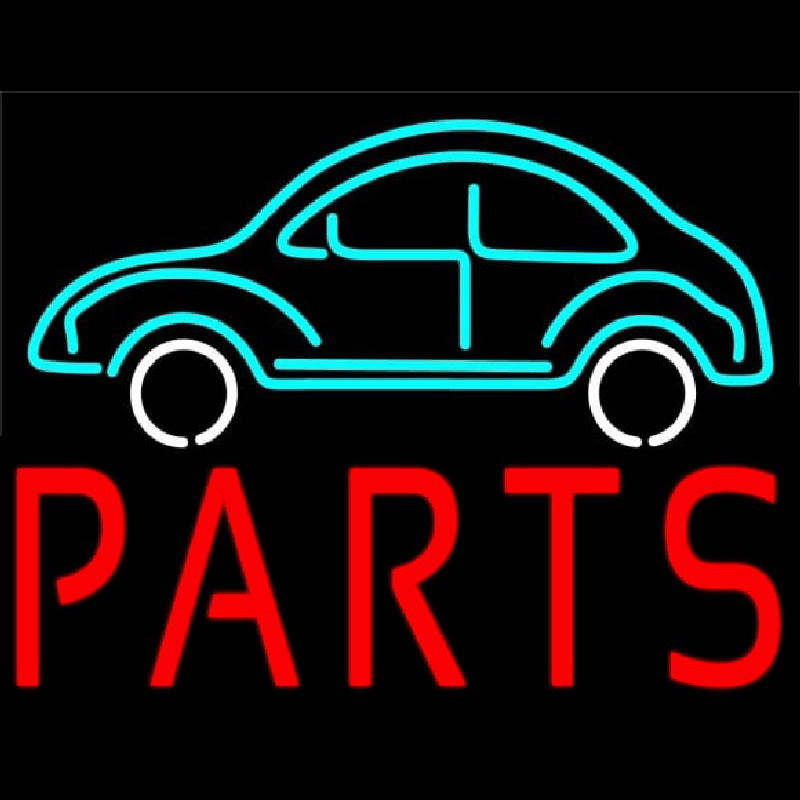 Car Logo Red Parts Neon Skilt