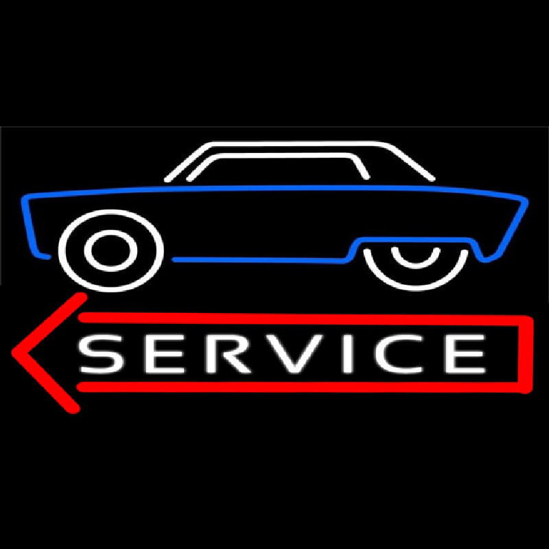 Car Logo Service Neon Skilt