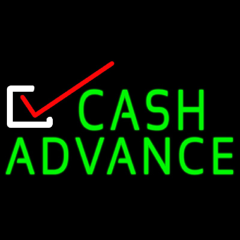 Cash Advance Neon Skilt