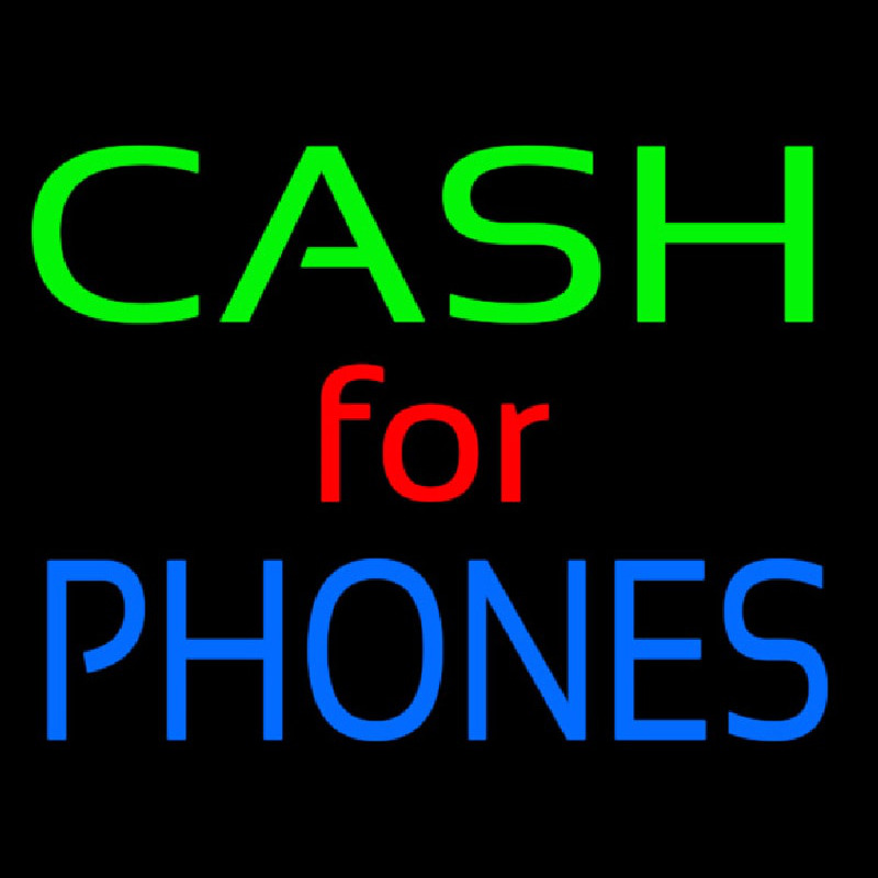 Cash For Phones Neon Skilt