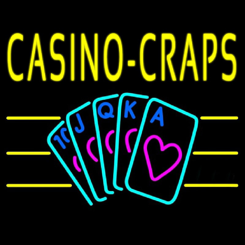 Casino Craps 1 Neon Skilt