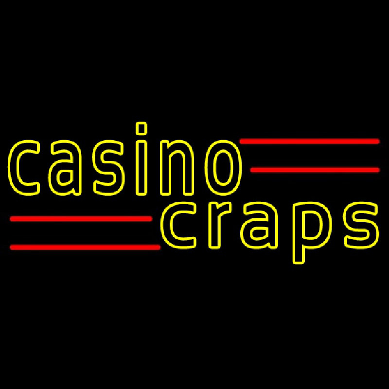 Casino Craps 2 Neon Skilt