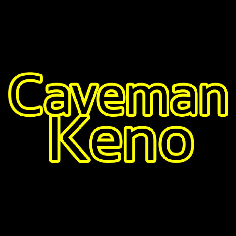 Caveman Keno Neon Skilt