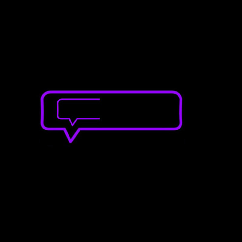 Chat Button 3 Neon Skilt