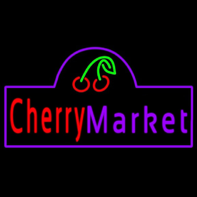 Cherry Market Neon Skilt