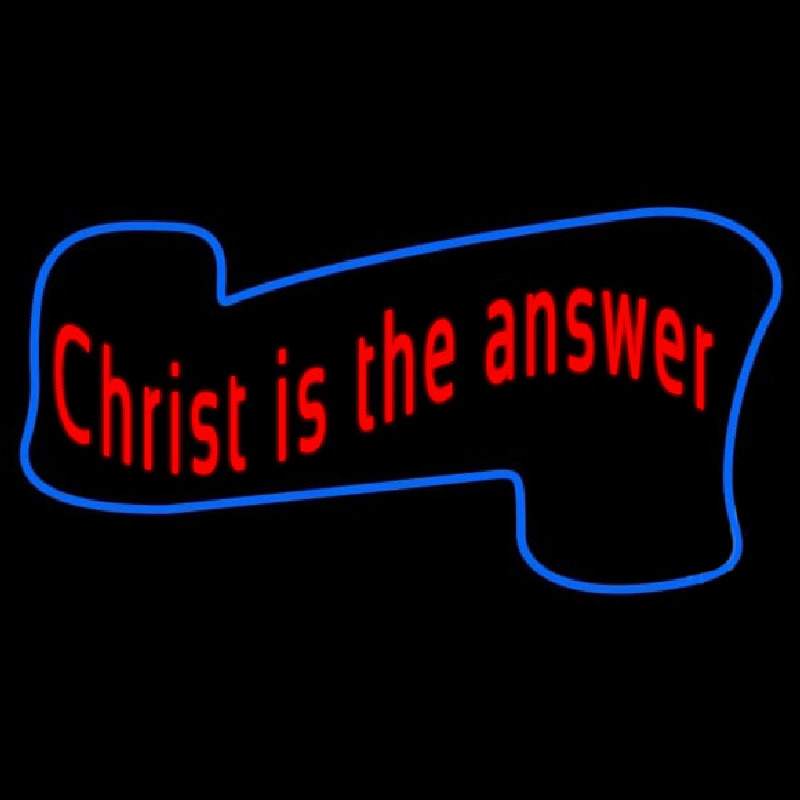 Christ Is The Answer Neon Skilt