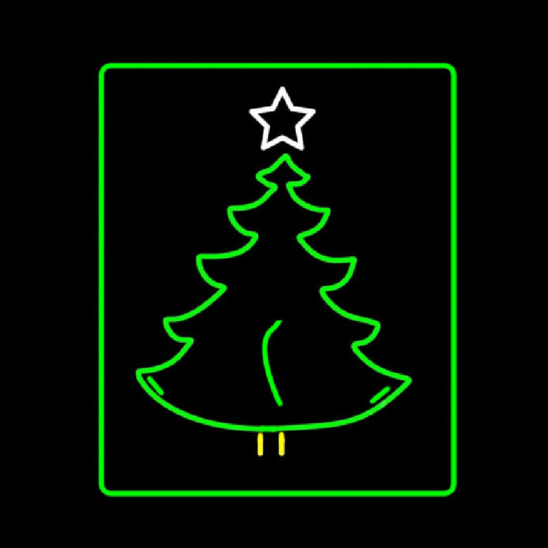 Christmas Tree Logo Neon Skilt