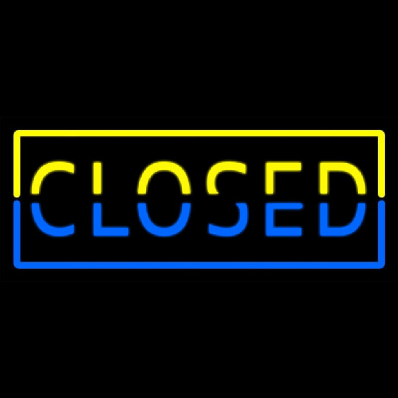 Closed Border Neon Skilt