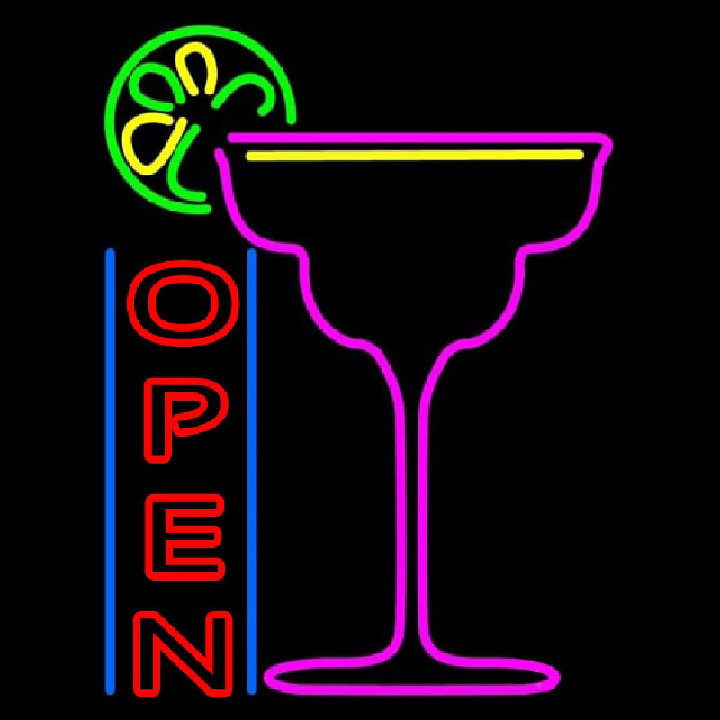 Cocktails Bar Open Neon Skilt