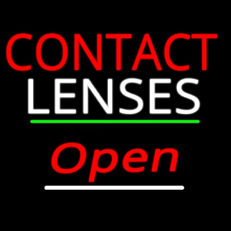 Contact Lenses Open Green Line Neon Skilt