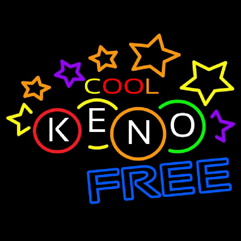 Cool Keno Free 3 Neon Skilt