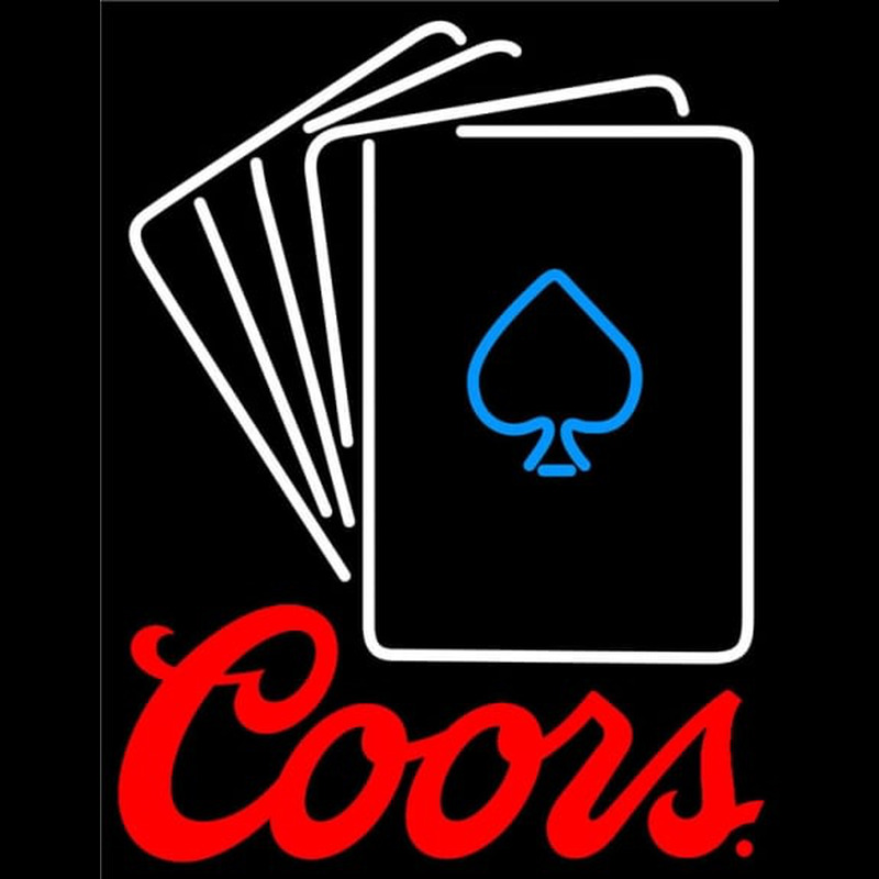 Coors Cards Neon Skilt