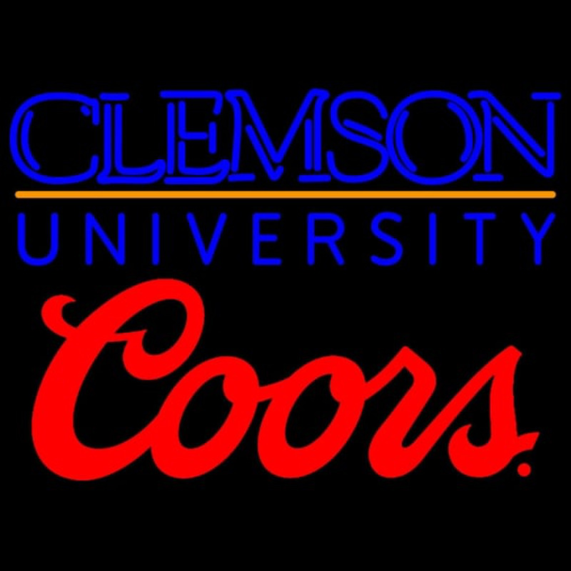 Coors Clemson University Neon Skilt