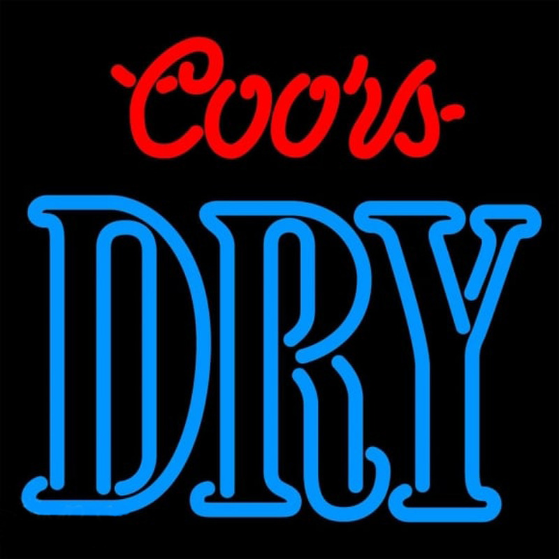 Coors Dry Beer Sign Neon Skilt