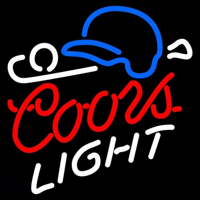 Coors Light Baseball Beer Sign Neon Skilt