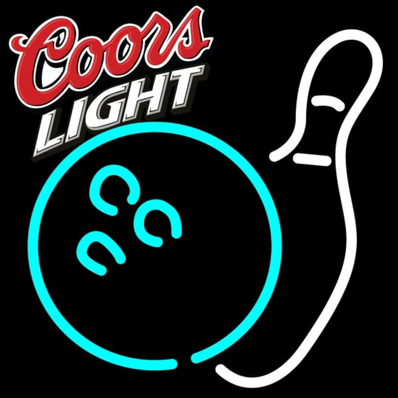 Coors Light Bowling Neon White Sign Neon Skilt