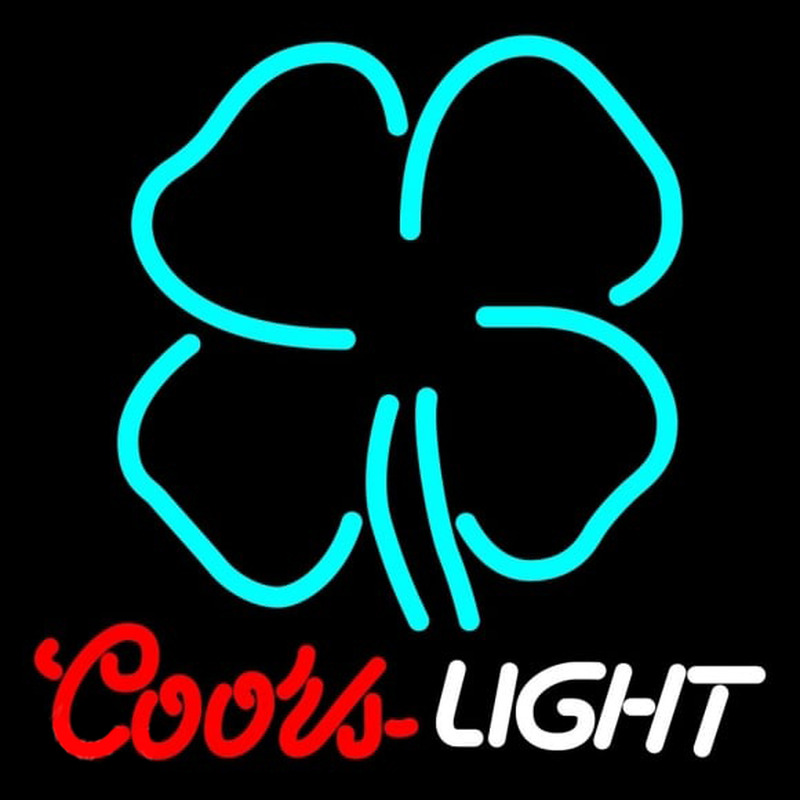 Coors Light Clover Beer Sign Neon Skilt