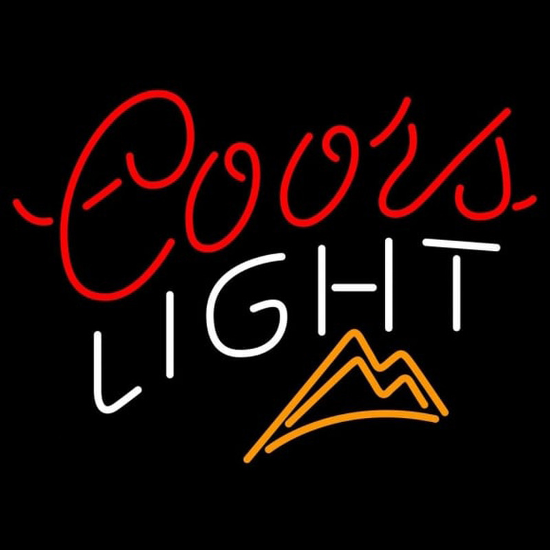 Coors Light Ice Mountains Beer Sign Neon Skilt