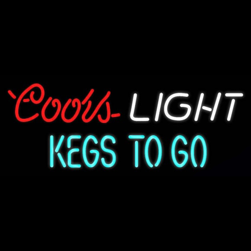 Coors Light Kegs to Go Beer Real Neon Glass Tube Neon Skilt