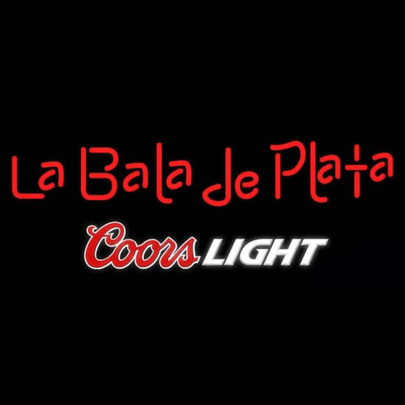 Coors Light La Bala de Plata Beer Real Neon Glass Tube Neon Skilt