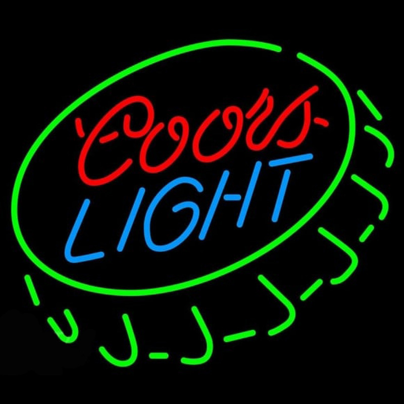 Coors Light Open Bottlecap Beer Sign Neon Skilt