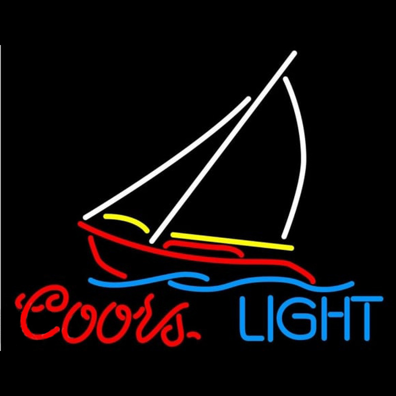 Coors Light Sailboat Beer Sign Neon Skilt