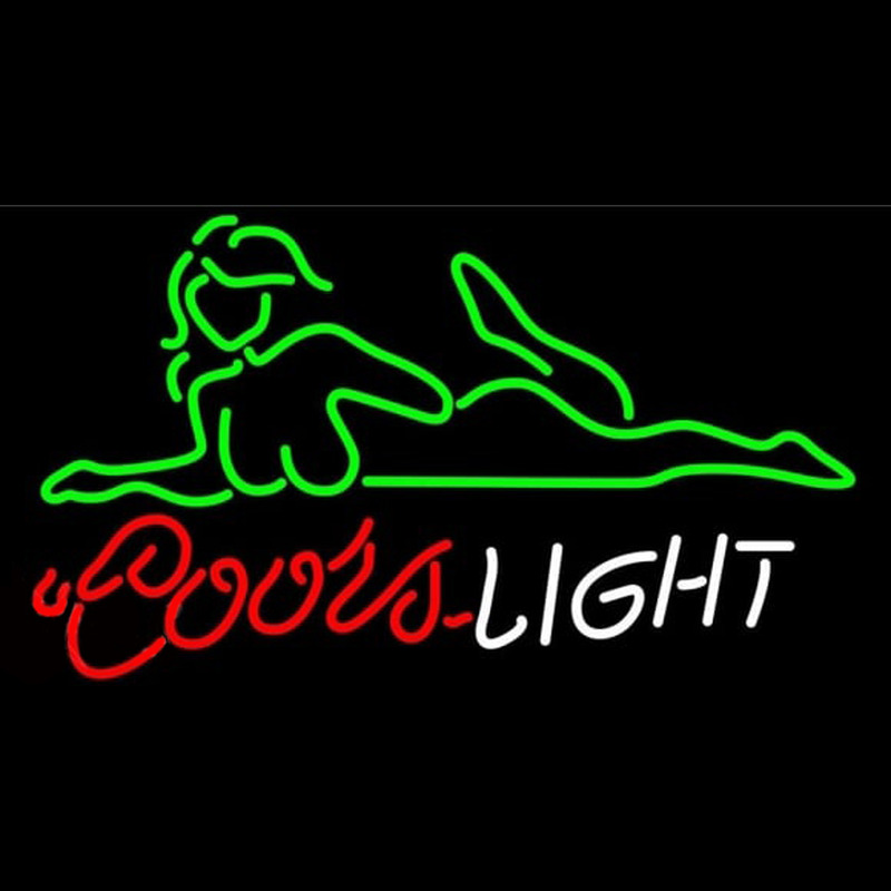 Coors Light Se y Girl Beer Sign Neon Skilt