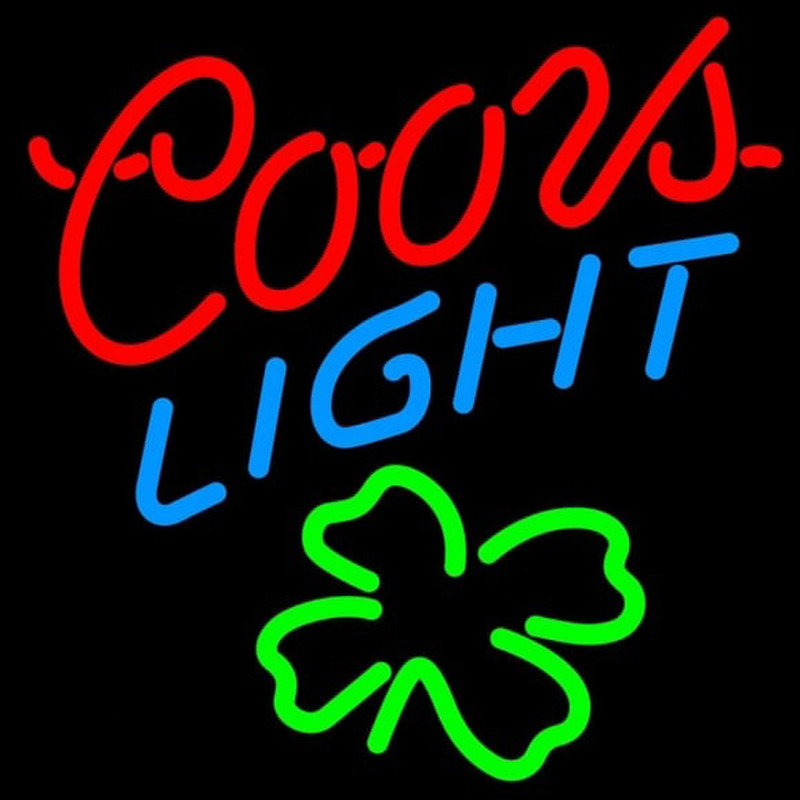 Coors Light Shamrock Beer Sign Neon Skilt