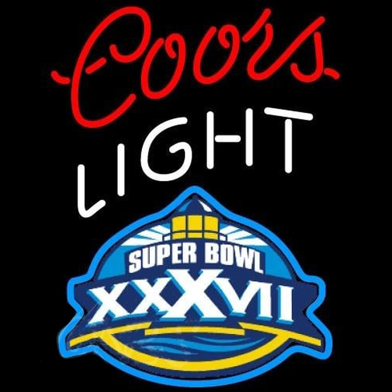 Coors Light Super Bowl X  vii Beer Sign Neon Skilt