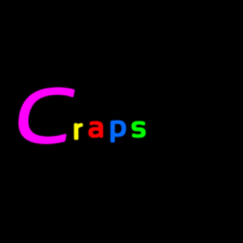 Craps 2 Neon Skilt