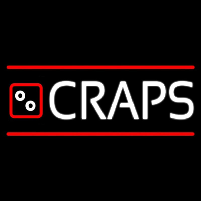 Craps With Hand Logo 2 Neon Skilt