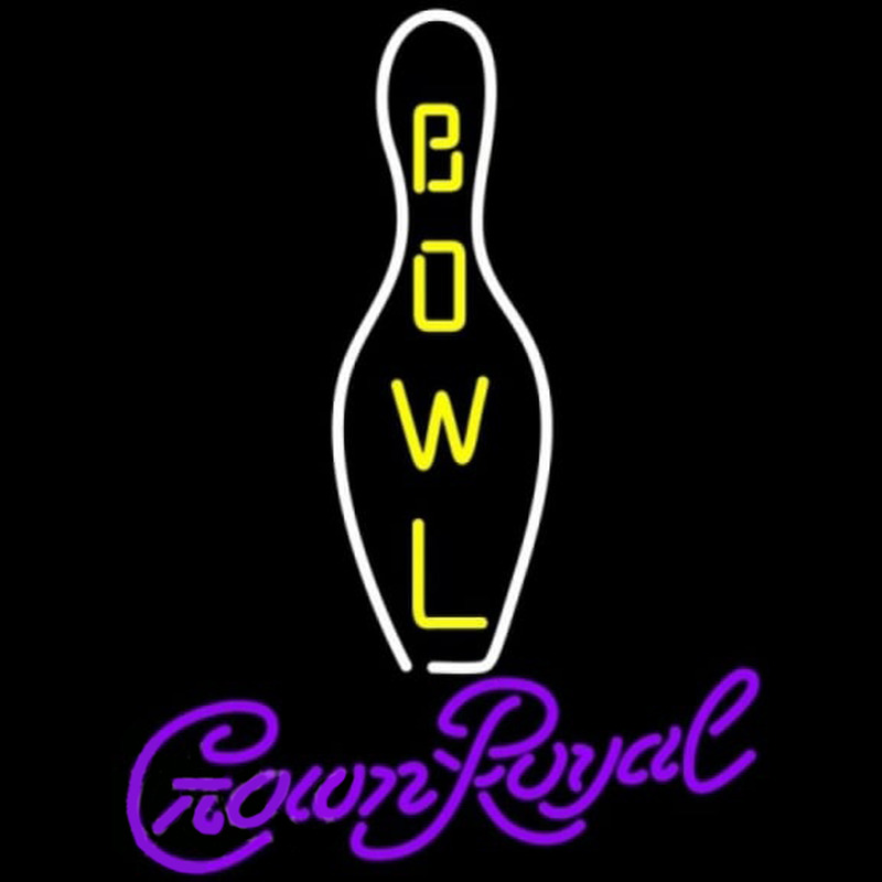 Crown Royal Bowling Beer Sign Neon Skilt