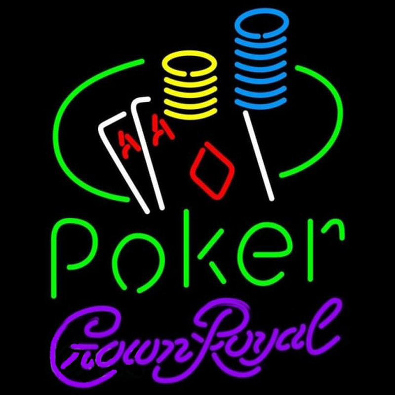 Crown Royal Poker Ace Coin Table Beer Sign Neon Skilt