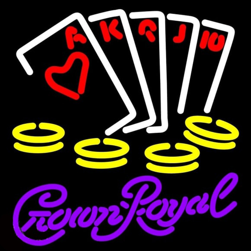 Crown Royal Poker Ace Series Beer Sign Neon Skilt